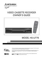 Mitsubishi HSU778 TV Operating Manual